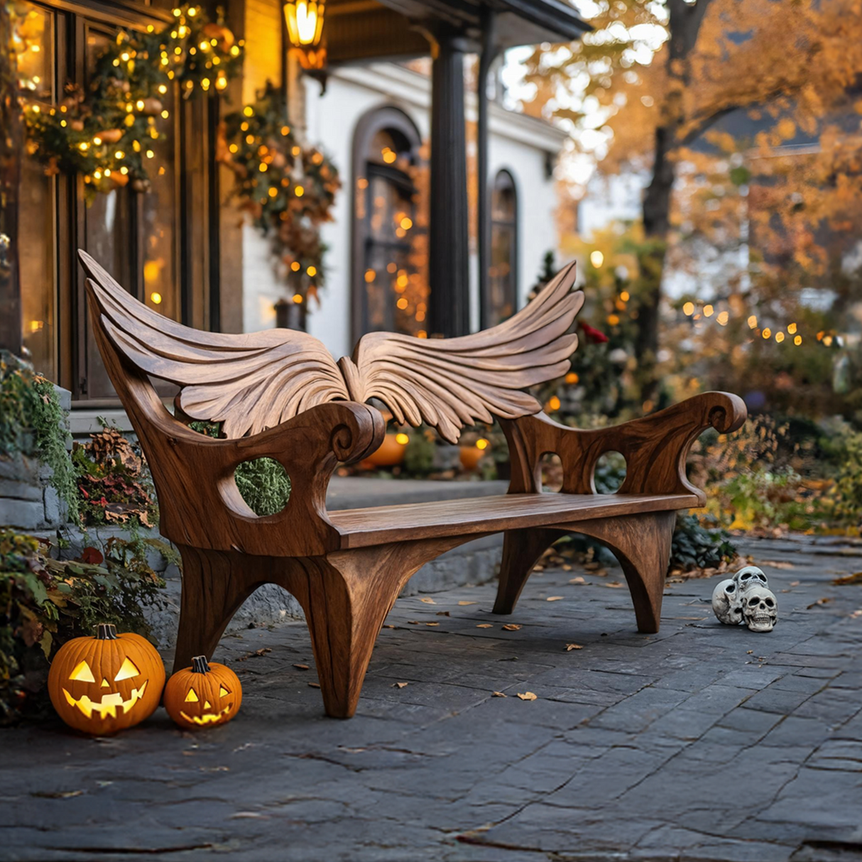 Handcrafted Wooden Bench For Living Room Elegant Furniture Decor