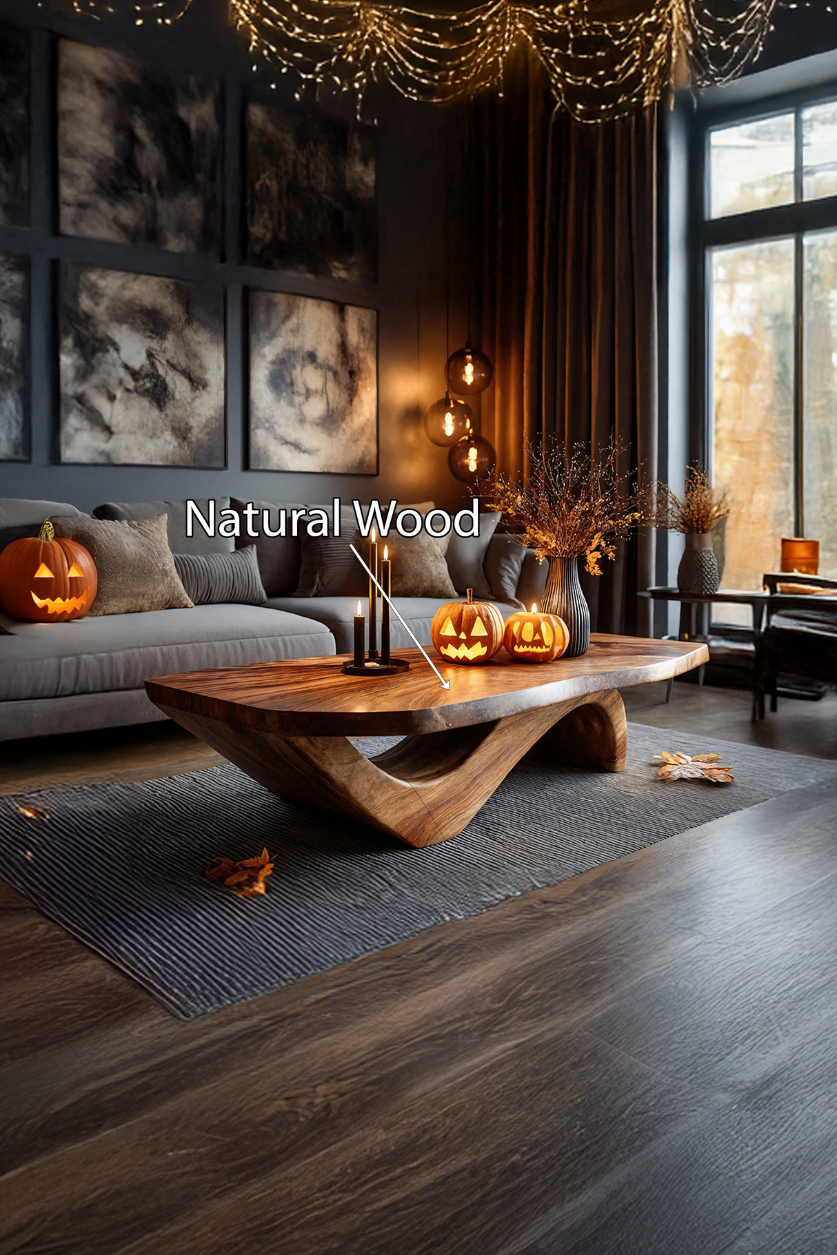 Mid Century Solid Wood Coffee Table Livingroom Decor Trick Or Treat