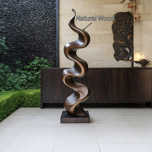Rustic Large Wooden Sculpture For Garden Statement Piece