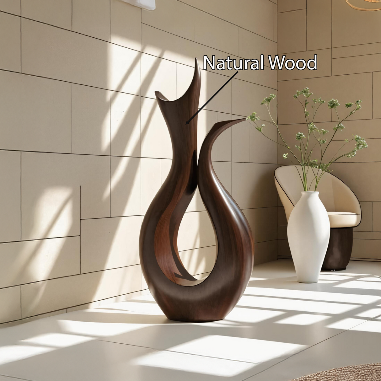Farmhouse Abstract Sculpture For Furniture Rustic Decor