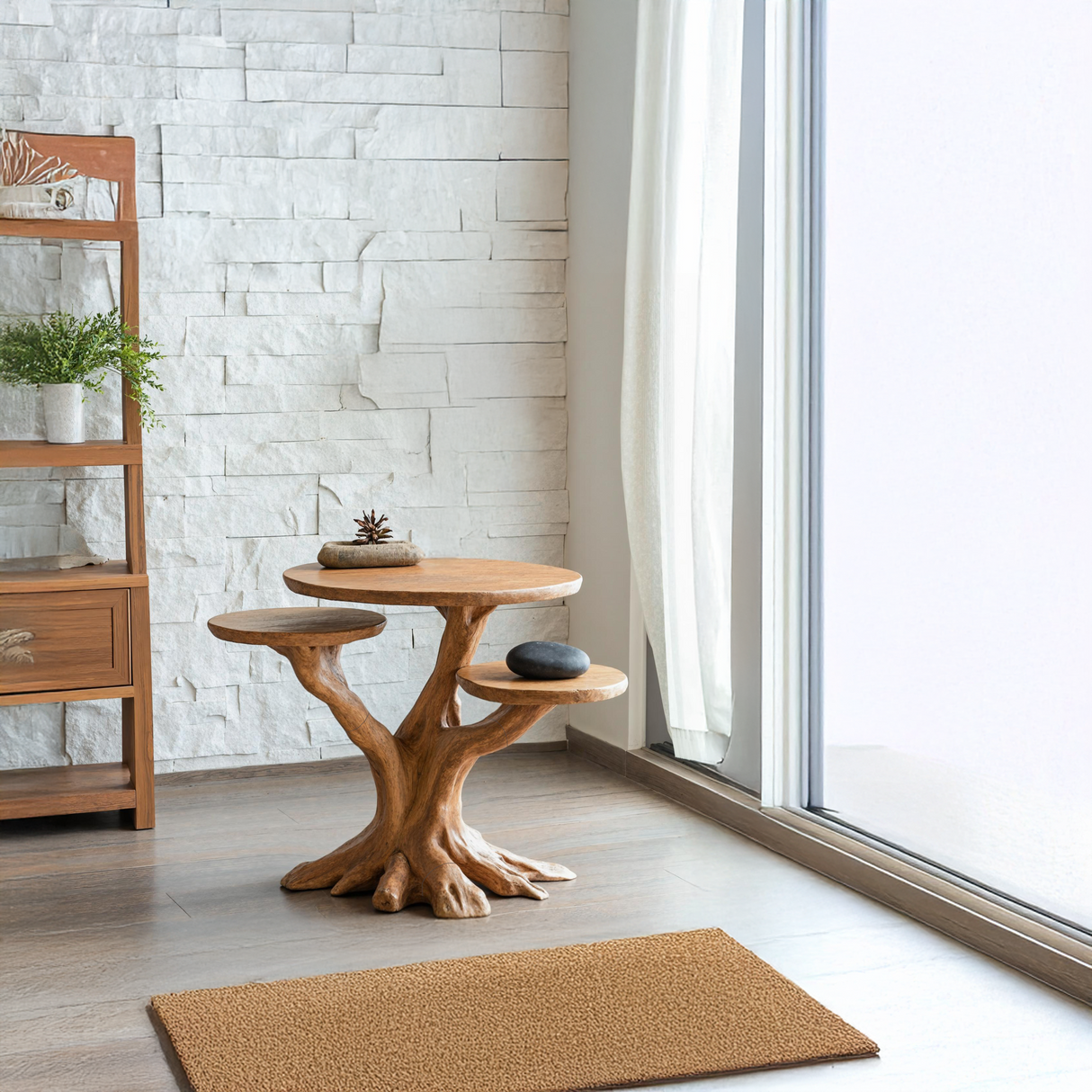 Farmhouse Live Edge End Table Living Room Decor