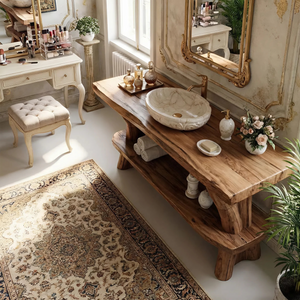 Minimalist Wood Bathroom Vanity For Simple Bathroom Design