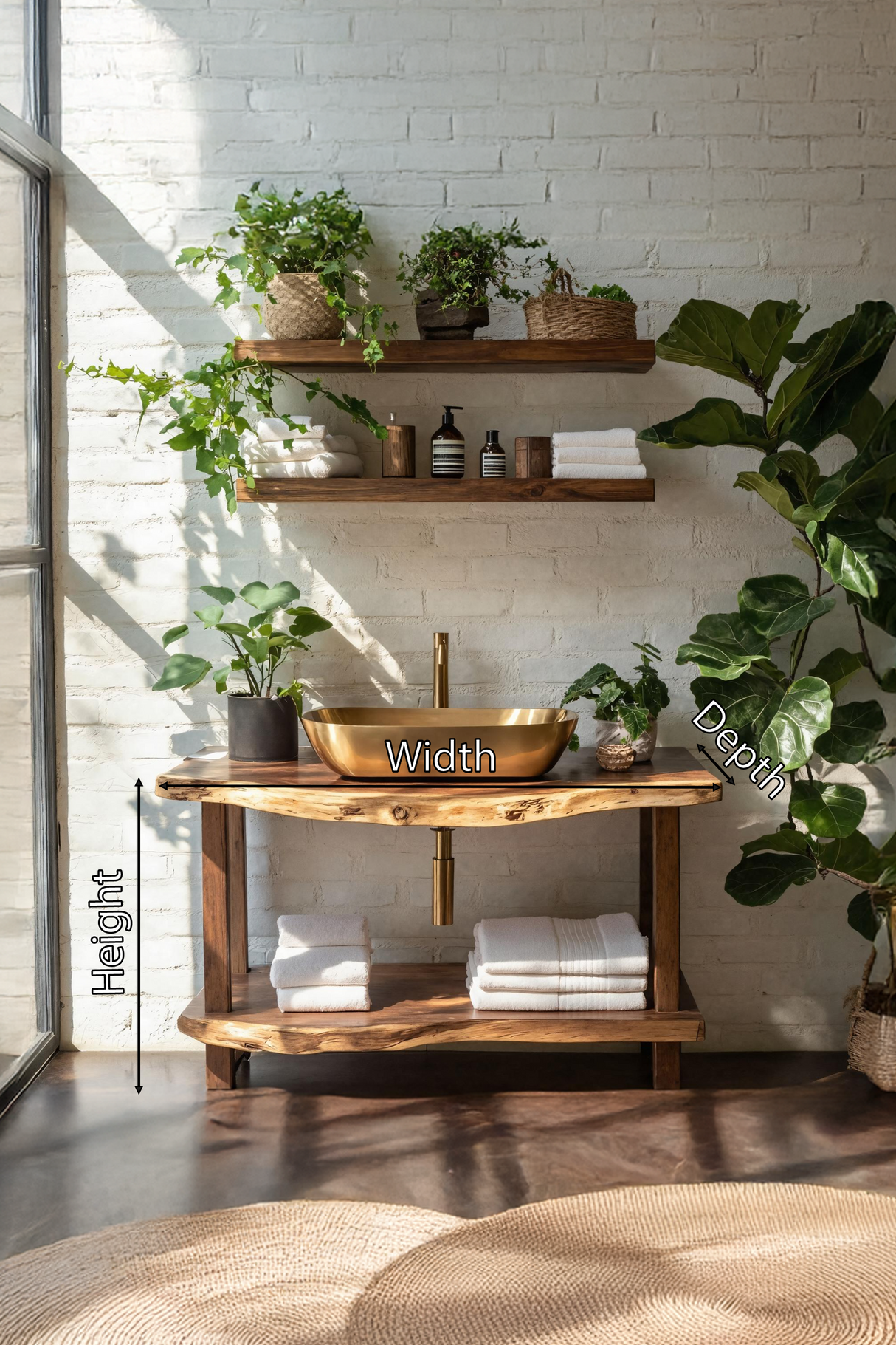 Mid Century Vanity With Storage For Bathroom Style