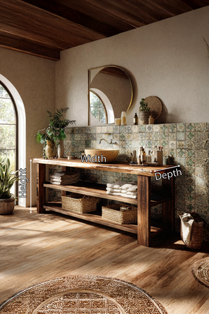 Farmhouse Vanity With Storage For Bathroom Decor Ideas