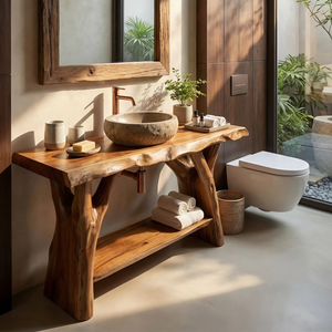 Modern Wood Bathroom Vanity For Clean Bathroom Layout