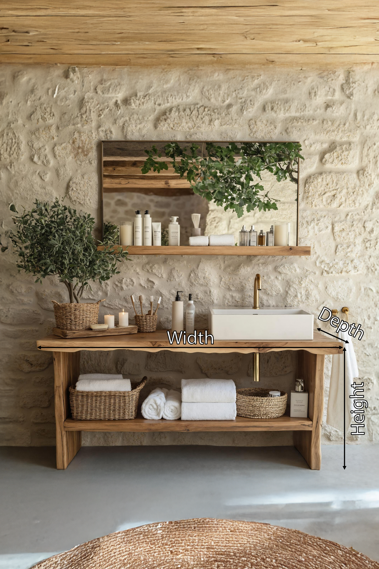 Rustic Live Edge Vanity For Natural Bathroom Vibes