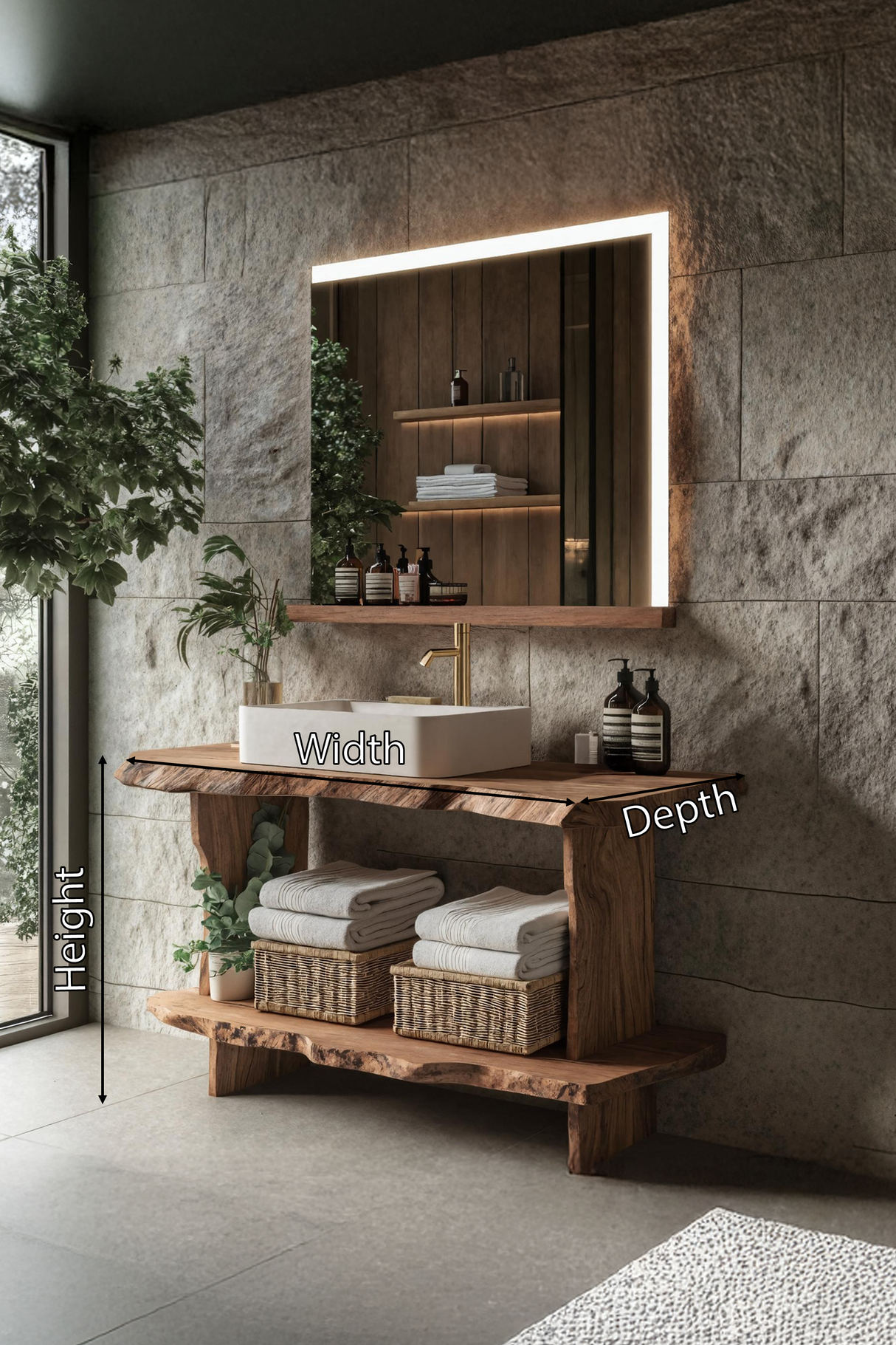 Mid Century Bathroom Cabinet For Elegant Bathroom