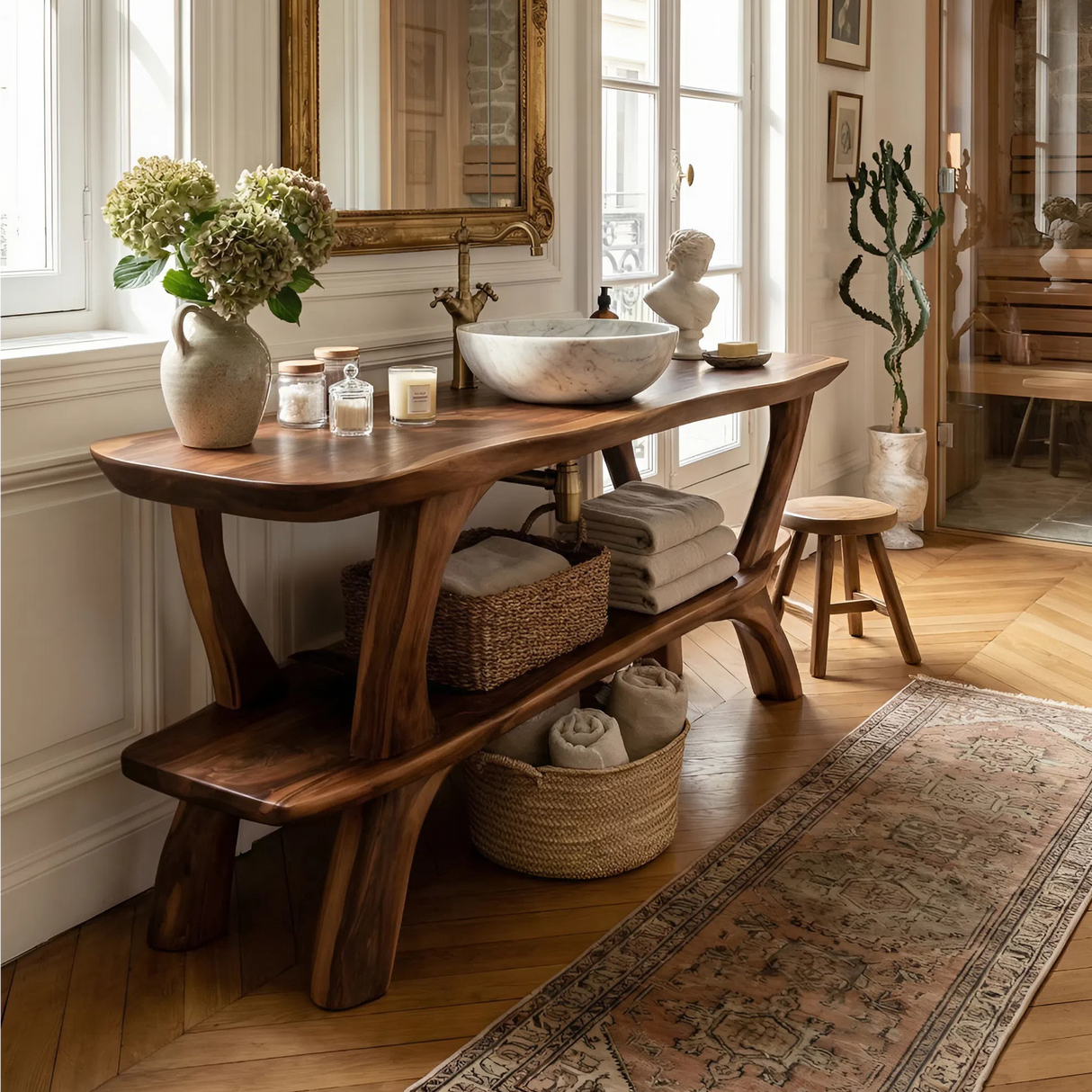 Modern Live Edge Vanity For Renovation Bathroom Project