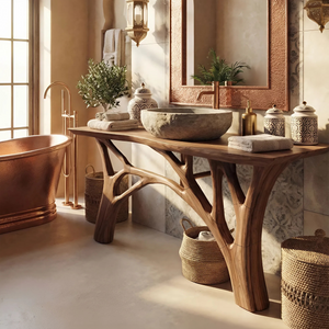 Contemporary Live Edge Vanity For Minimal Bathroom Space