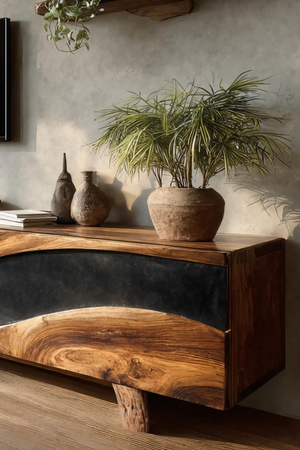 Handcrafted Solid TV Console For Bedroom Decor