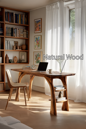 Farmhouse Solid Wood Desk For Bedroom Or Creative Workspace