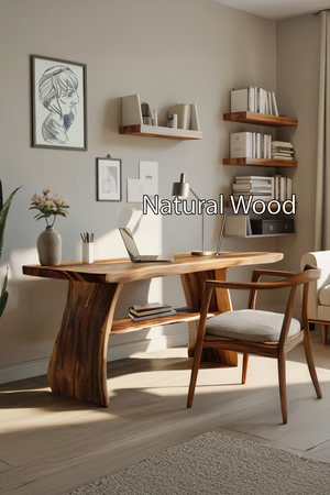 Farmhouse Live Edge Desk For Creative Studio And Office