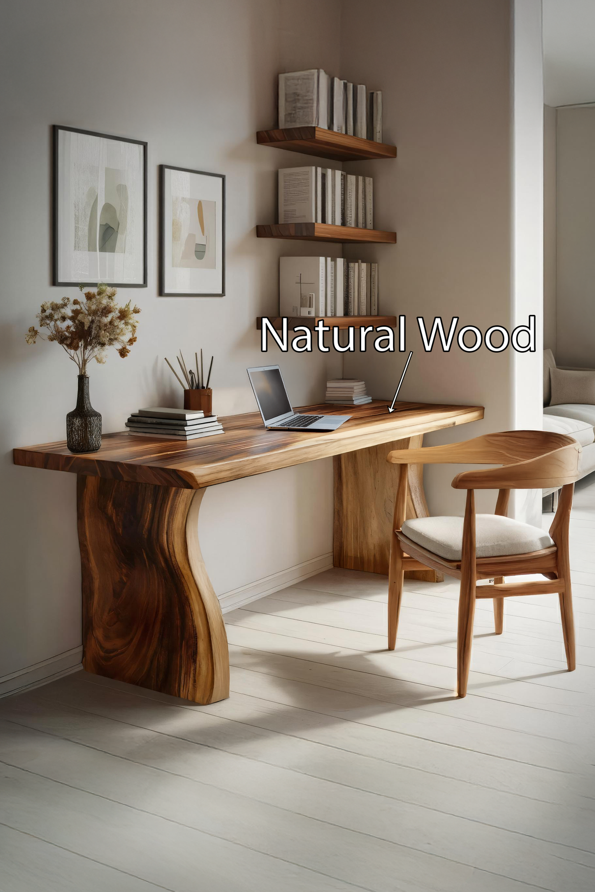 Handcrafted Solid Wood Desk For Reading And Work Area