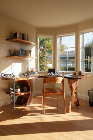 Mid Century Wooden Work Desk For Home Office Interior Design