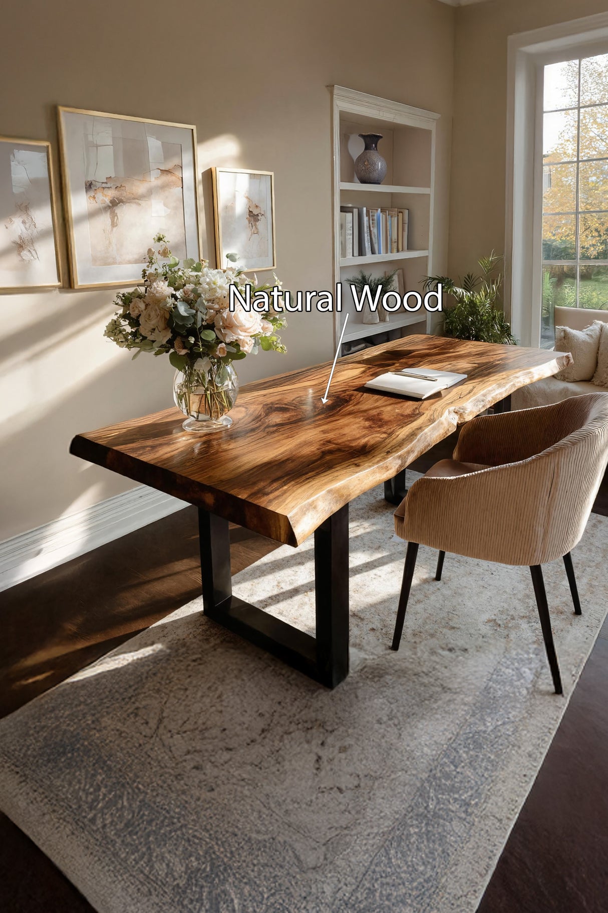 Farmhouse Solid Wood Desk For Classic Decor