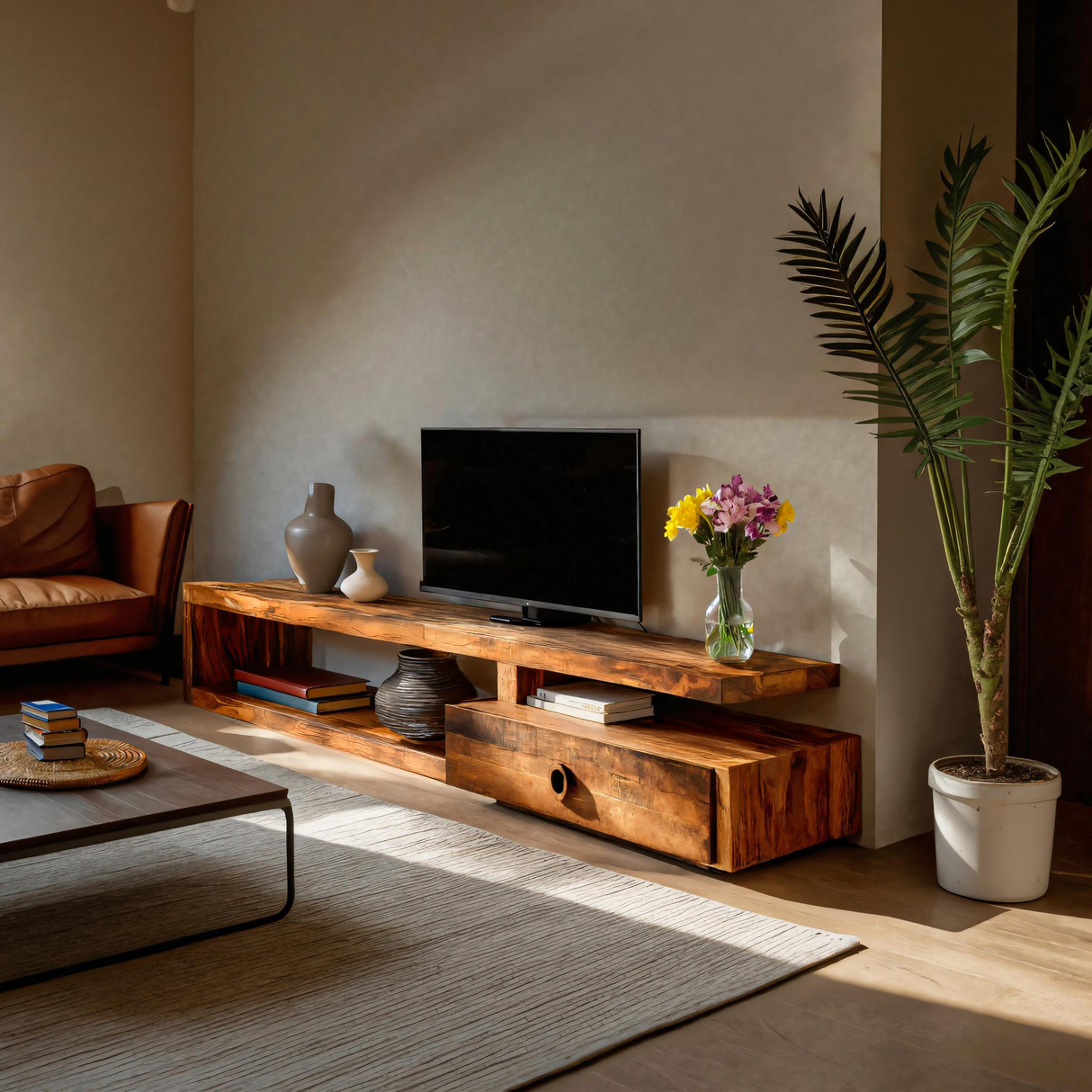 Modern TV Shelf For Living Room Or Media Unit