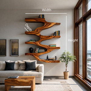 Minimalist Wood Floating Bookshelf For Living Space