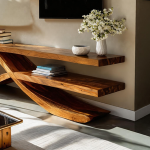 Modern Curved TV Stand For Living Room