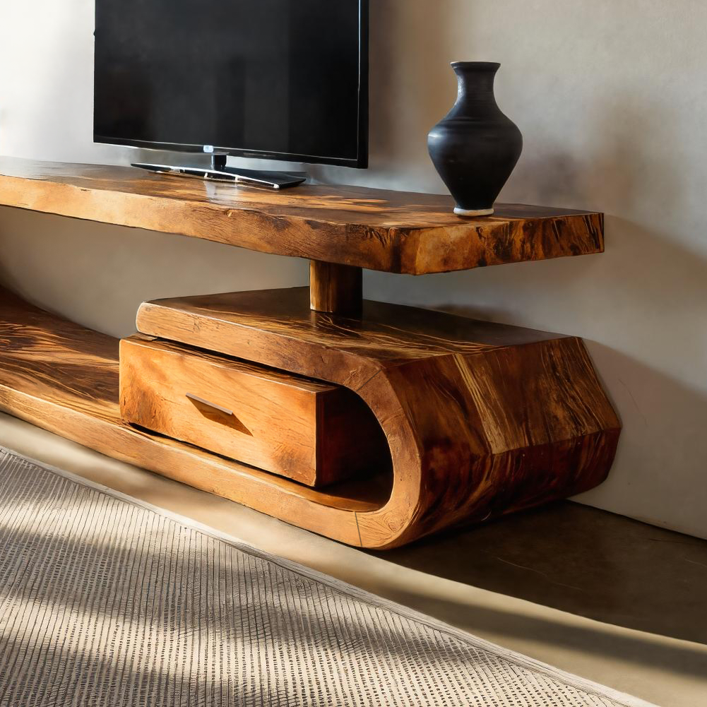 Handcrafted TV Cabinet For Living Room Media Use