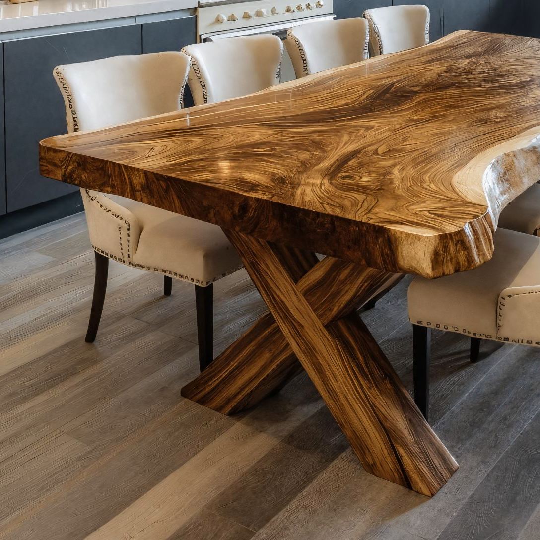 Luxury Live Edge Dining Table For Family Dining Space