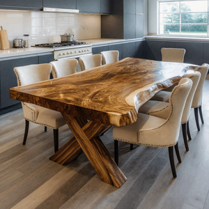 Luxury Live Edge Dining Table For Family Dining Space