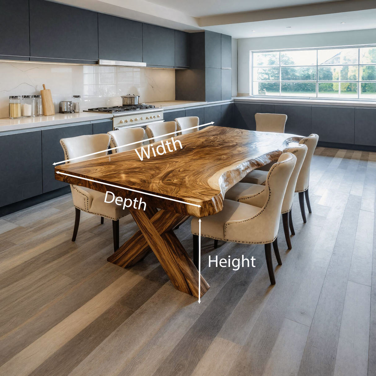 Luxury Live Edge Dining Table For Family Dining Space