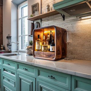 Modern Freestanding Wine Cabinet With Drawer For Home Bar