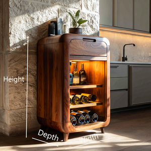Modern Wine Cabinet With Shelves And Drawer For Bar Area