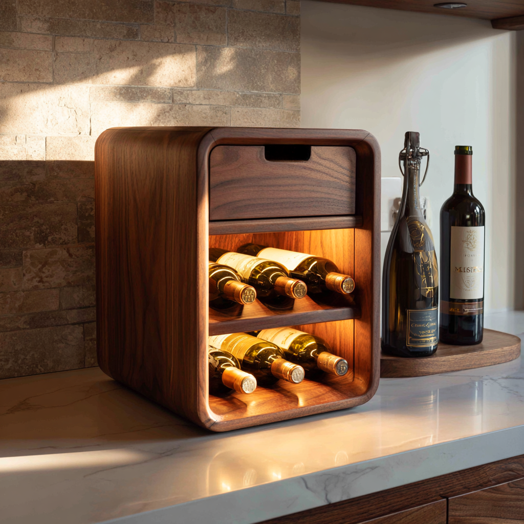 Minimalist Wine Cabinet For Small Kitchen Spaces