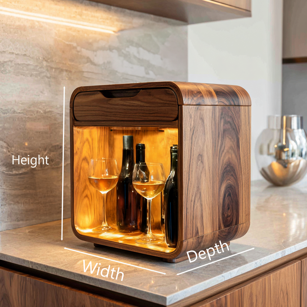 Modern Wine Cabinet With Drawer For Kitchen Or Dining Room