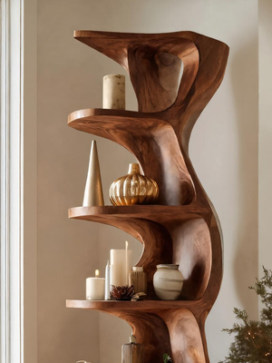 Rustic Handcrafted Standing Shelf For Home Décor