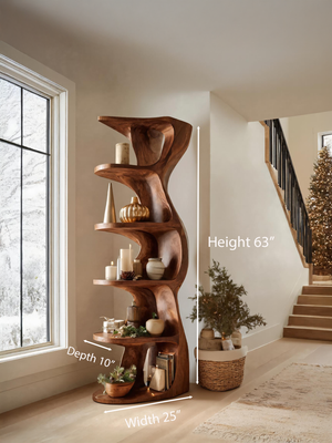 Rustic Handcrafted Standing Shelf For Home Décor