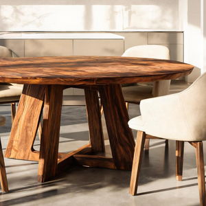 Statement Round Dining Table For Modern Kitchen And Dining