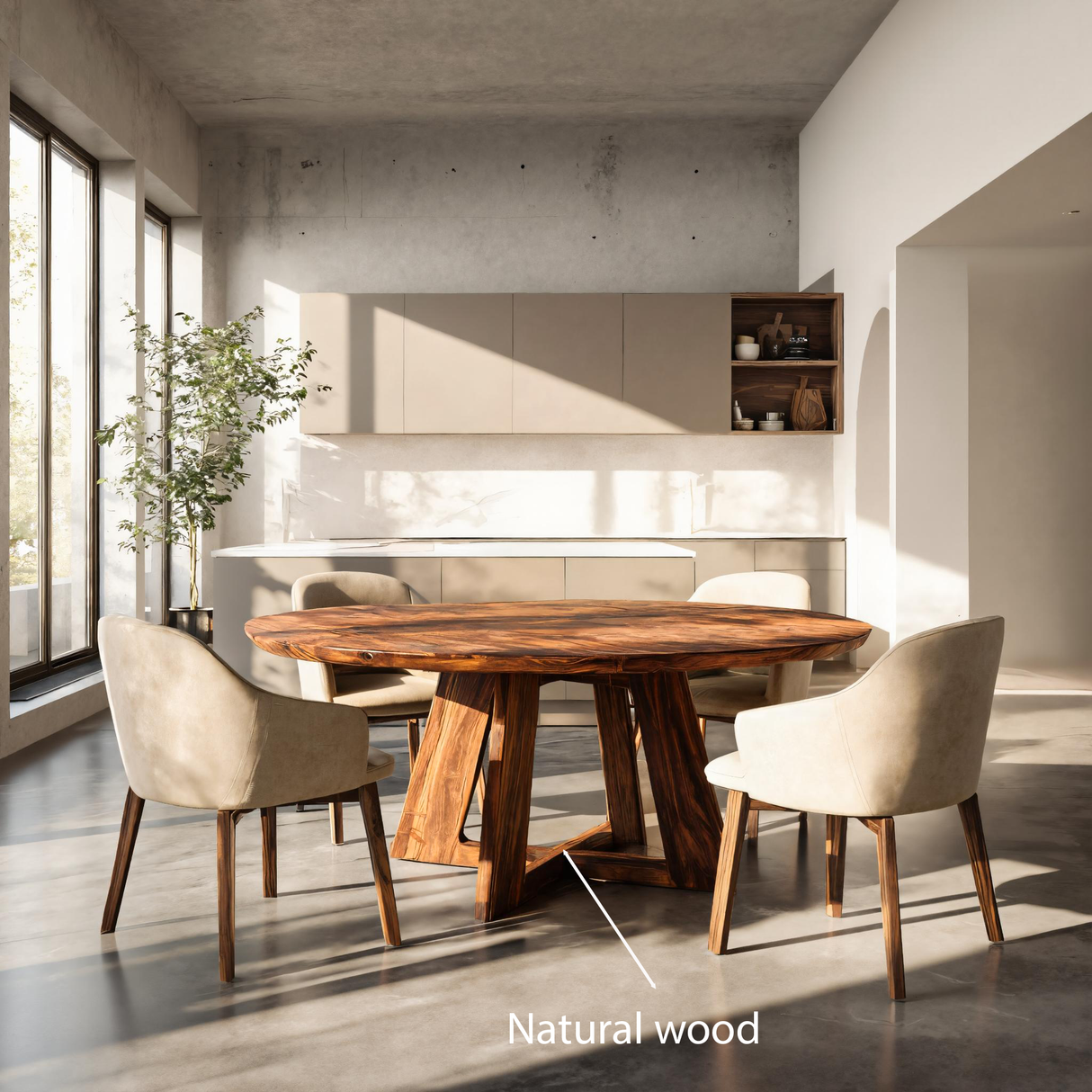 Statement Round Dining Table For Modern Kitchen And Dining