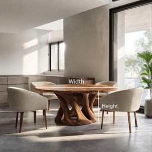 Sculptural Round Dining Table For Contemporary Interior