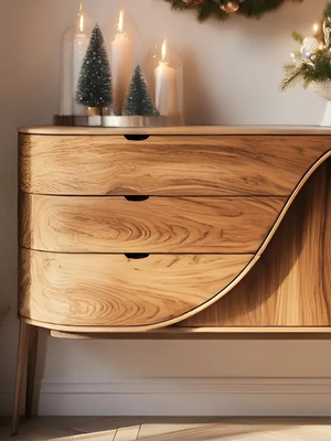 Modern Handcrafted Sideboard For Holiday Home Décor