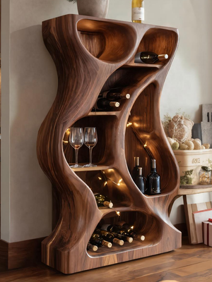 Rustic Handcrafted Wine Rack For Holiday Home Décor