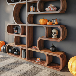 Halloween Wooden Shelf For Living Room Or Entryway