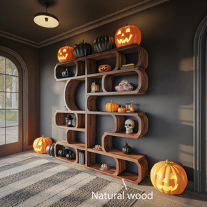 Halloween Wooden Shelf For Living Room Or Entryway