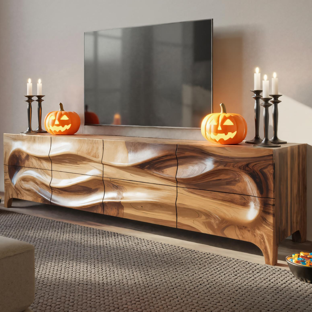 Halloween Wooden TV Cabinet For Living Room Or Entertainment