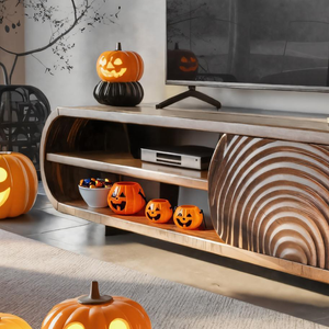 Halloween Wooden TV Cabinet For Living Room Or Seasonal Decor