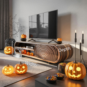 Halloween Wooden TV Cabinet For Living Room Or Seasonal Decor