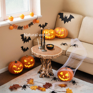 Halloween Rustic Wood Side Table For Living Room Or Fall Decor