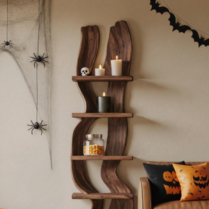 Halloween Wooden Shelf For Living Room Or Halloween Display