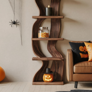 Halloween Wooden Shelf For Living Room Or Halloween Display