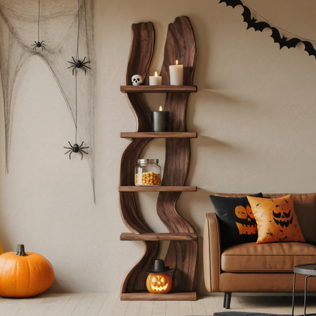Halloween Wooden Shelf For Living Room Or Halloween Display