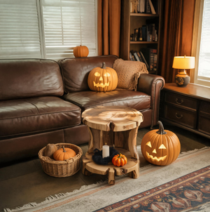 Halloween Rustic Side Table For Living Room Or Fall Decor