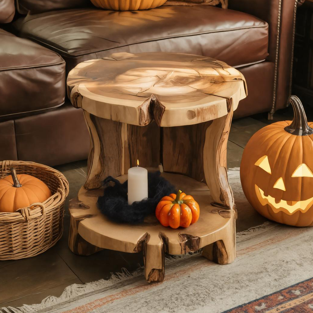 Halloween Rustic Side Table For Living Room Or Fall Decor