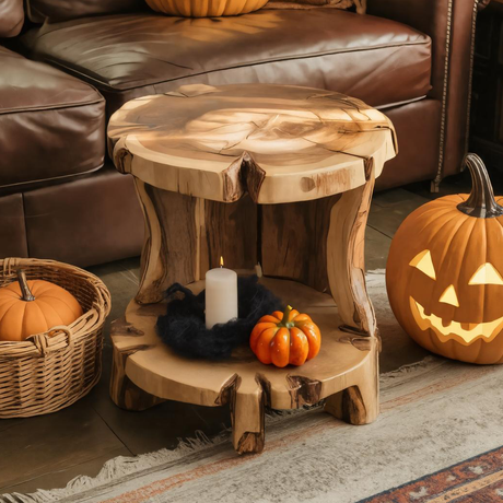 Halloween Rustic Side Table For Living Room Or Fall Decor