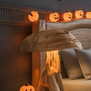 Halloween Wooden Bedside Lamp For Bedroom Or Halloween Decor